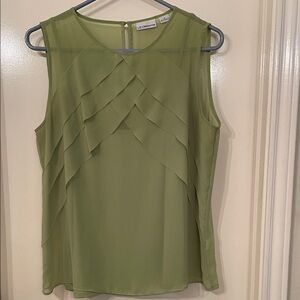 Liz Claiborne Olive Layered Blouse